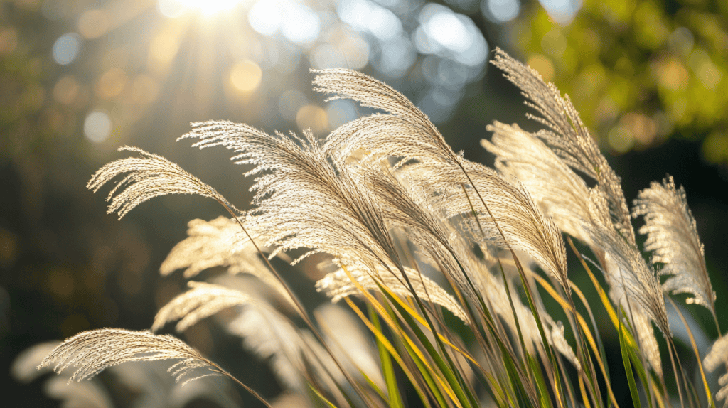 close up photo of maiden grass