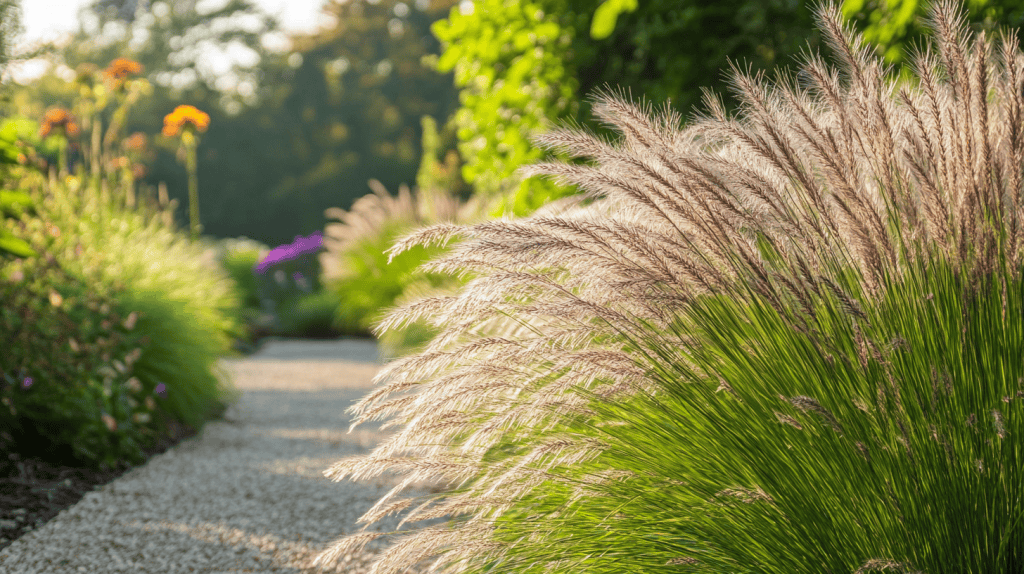 what does maiden grass look like in garden