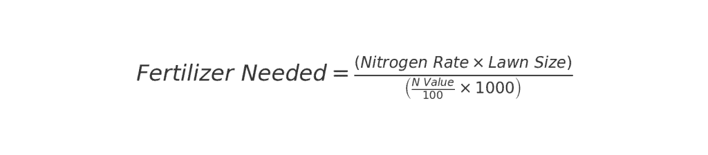 fertilizer calculator formula for nitrogen