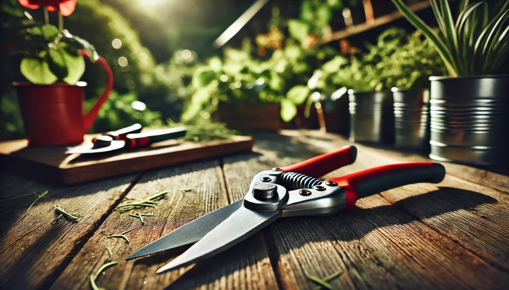 sharpening garden shears