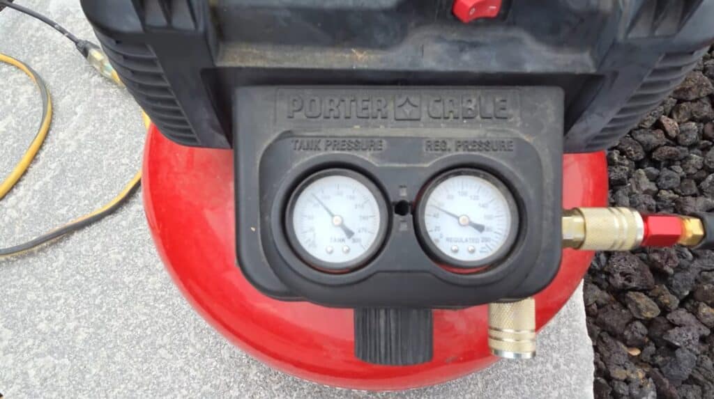 proper psi on air compressor for blowing out sprinkler system