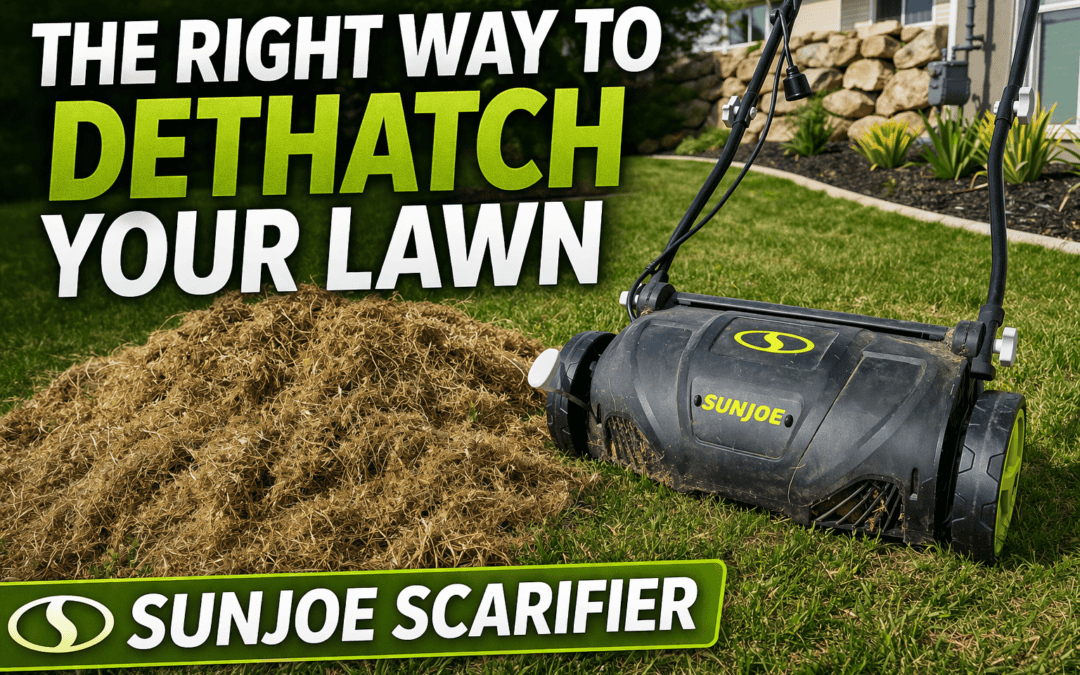 how to use the sunjoe dethatcher and scarifier to dethatch your lawn