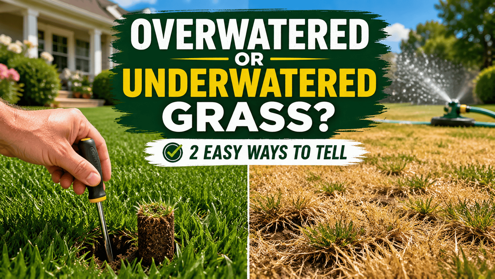 overwatered or underwatered grass