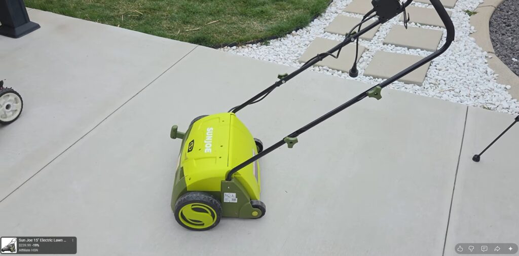 use a sunjoe scarifier on your grass