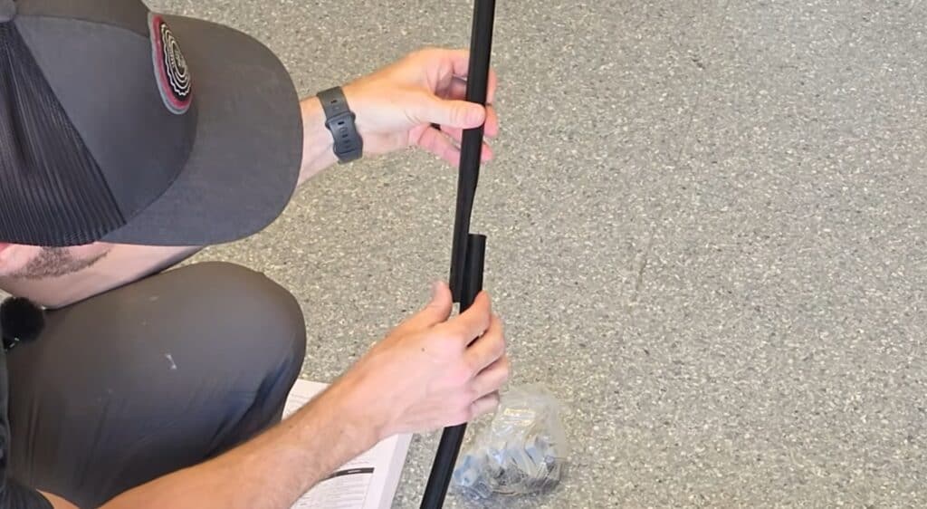 how to assemble the handlebars of the sunjoe dethatcher scarifier