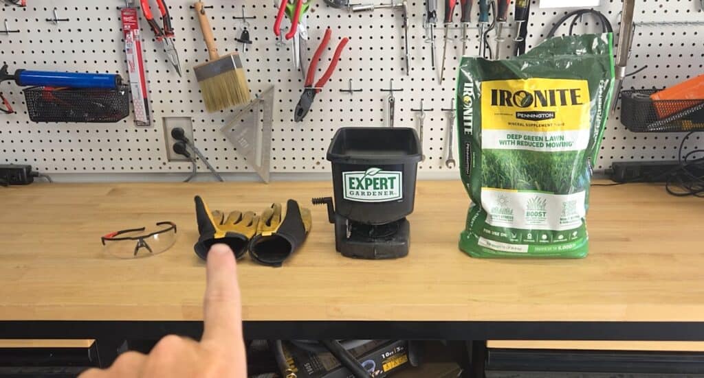 tools you'll need to apply ironite to your lawn