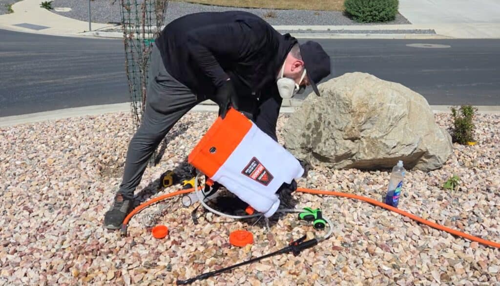 how to clean a backpack sprayer that used weed killer