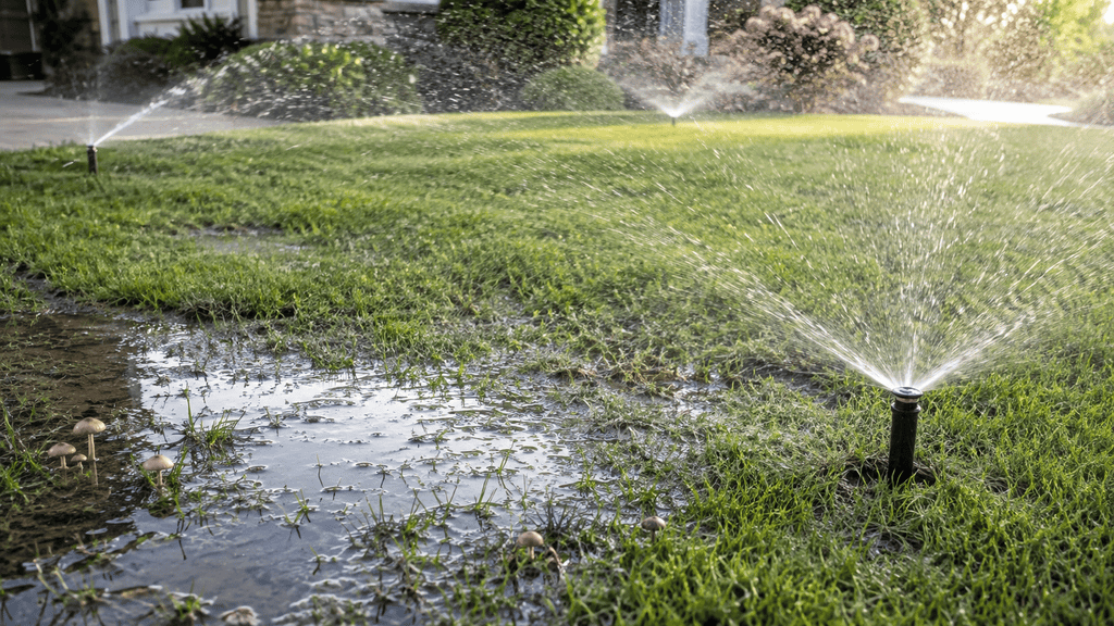 overwatering your lawn causes mushrooms