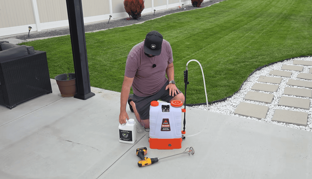 how to apply a lawn surfactant
